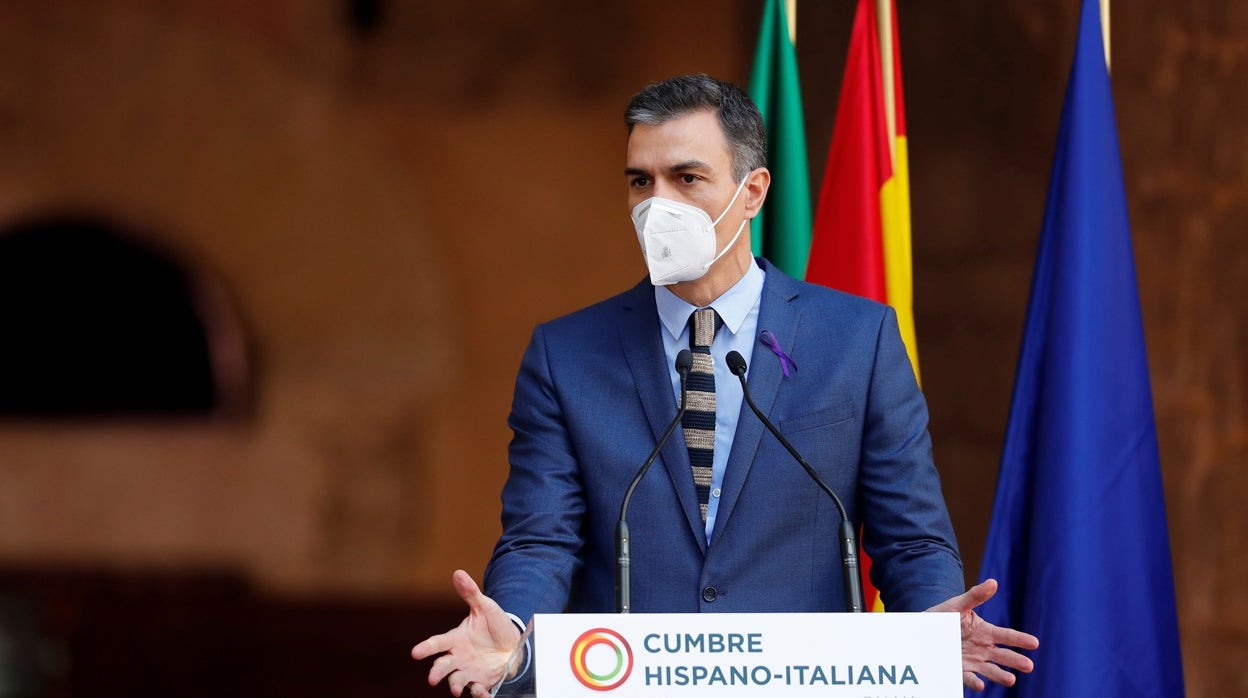 Pedro Sánchez, presidente del Gobierno, la pasada semana en Palma de Mallorca