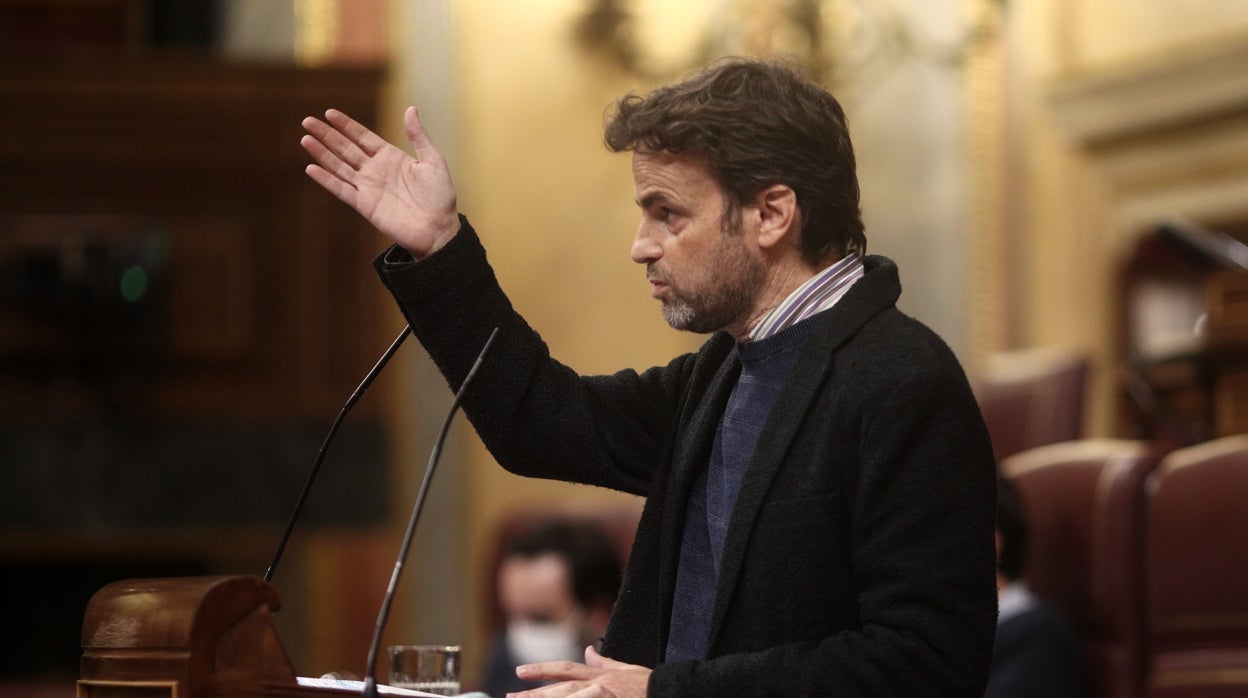 El presidente del grupo parlamentario de Unidas Podemos, Jaume Asens