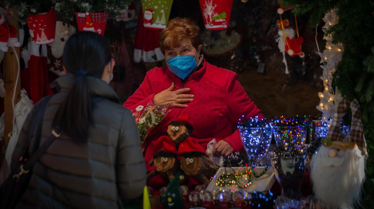 Un mercadillo de Navidad en Barcelona