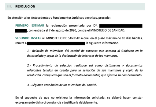 Resolución del CTBG del pasado 6 de noviembre que da la razón a ABC
