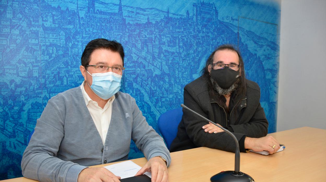 Teo García y Gabriel Castaño este jueves en la rueda de prensa