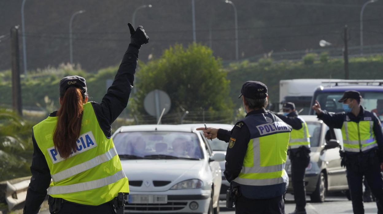 Control de policía en Galicia