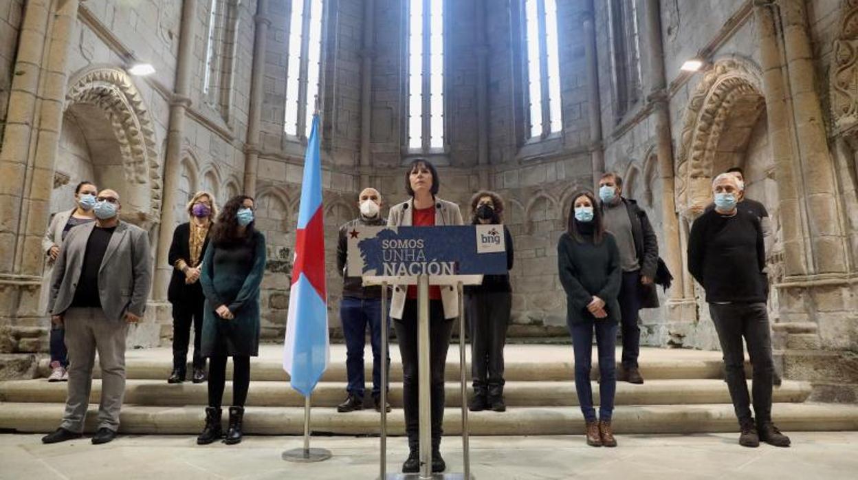 Ana Pontón, al frente del acto del BNG de este 6 de diciembre