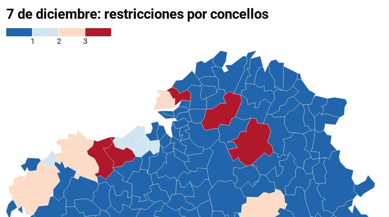 Mapa de restricciones por concellos