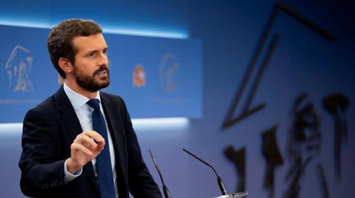 El presidente del Partido Popular, Pablo Casado