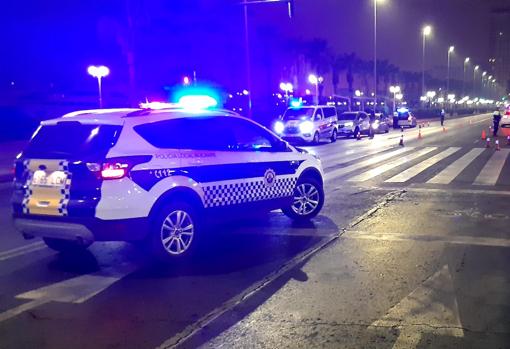 Control de la Policía Local la pasada madrugada en Alicante