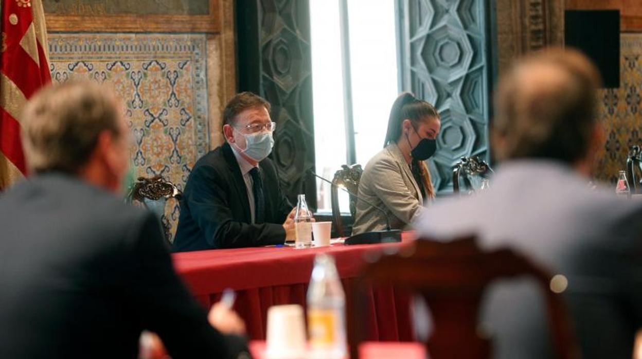 Ximo Puig, este lunes en la presentación de un plan medioambiental de la Generalitat Valenciana