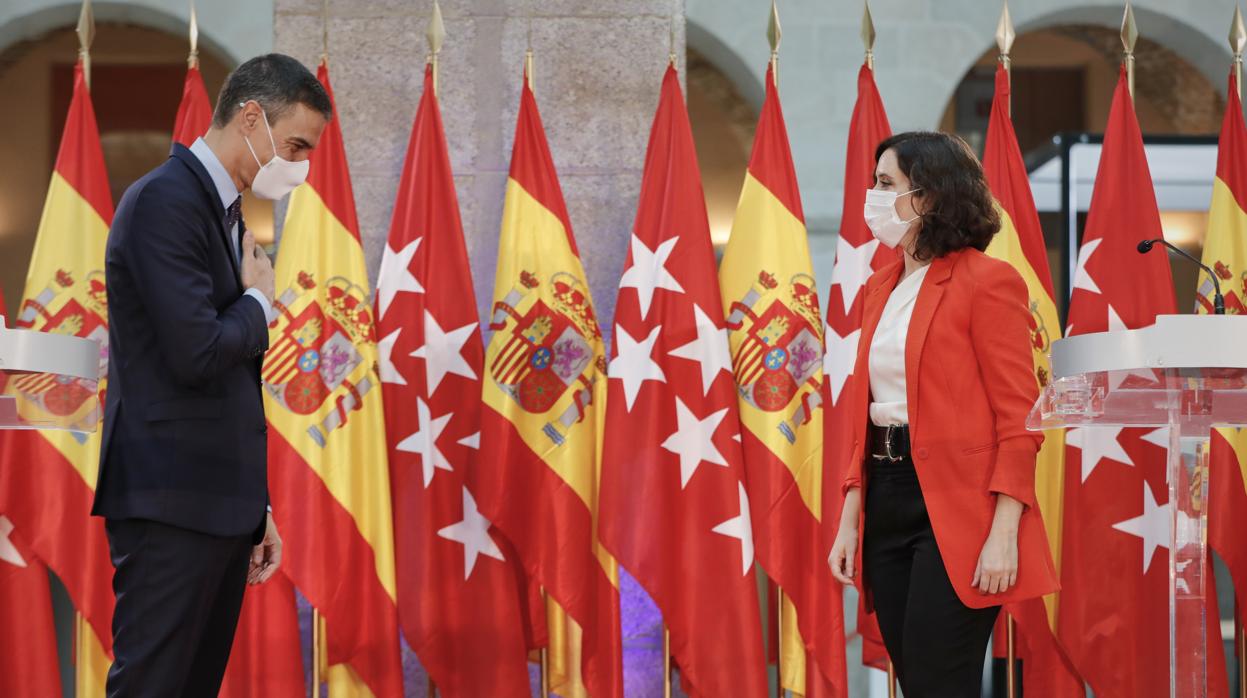 Pedro Sánchez e Isabel Díaz Ayuso