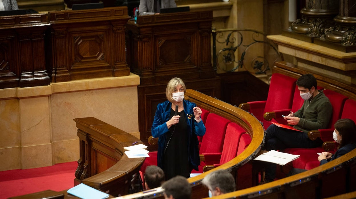 La consellera de Salut de la Generalitat, Alba Vergés, en el Parlament