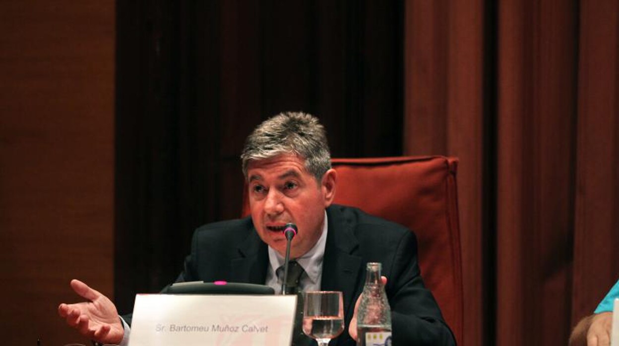 Bartomeu Muñoz, en una comparecencia en una comisión del Parlamento catalán