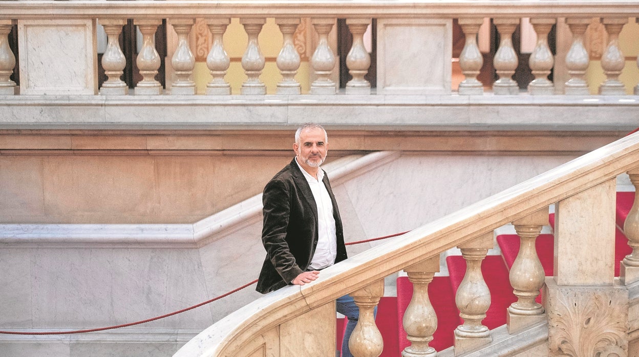 Carlos Carrizosa, líder de Cs en Cataluña, fotografiado en el Parlament