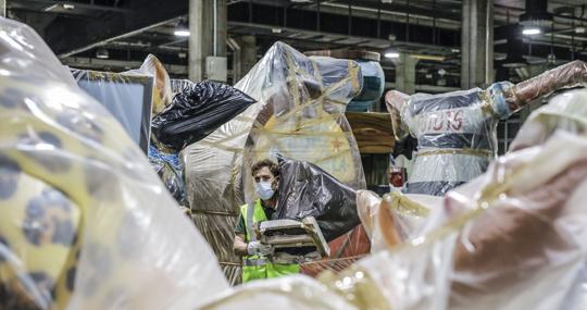 Imagen de los ninots trasladados a Feria Valencia