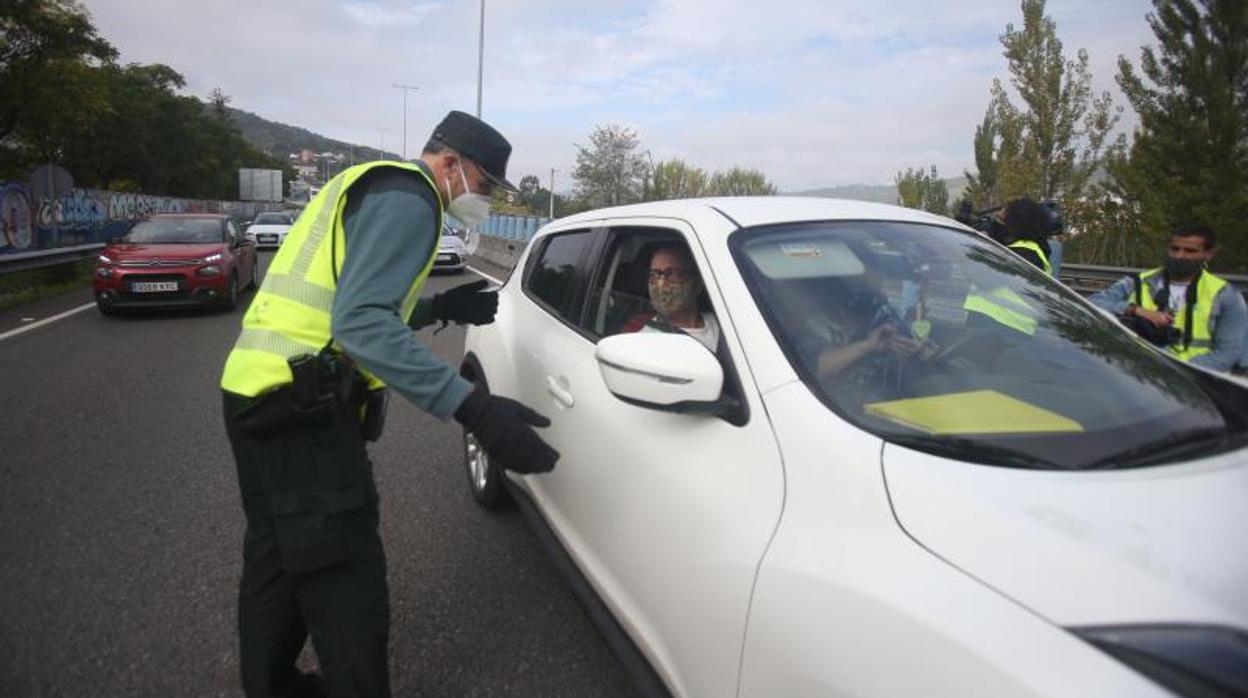 Control policial en Orense, en una imagen de archivo