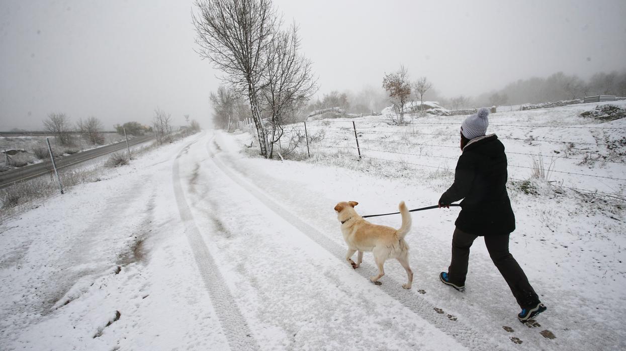 Nieve caída en los últimos días en Salamanca