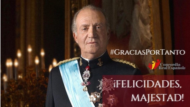 Concordia Real Española felicita a Don Juan Carlos por su reinado en su 83 cumpleaños