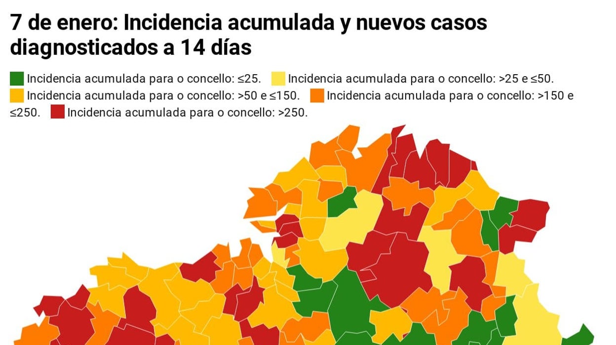 Consulta la incidencia en cada concello de Galicia