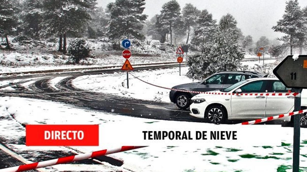 La nieve ha oblligao a cortar decenas de carreteras por toda la Comunidad Autónoma