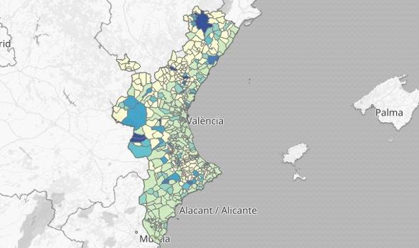 Confinamiento en Valencia: mapa y listado de los municipios sin contagios ni muertos por el coronavirus