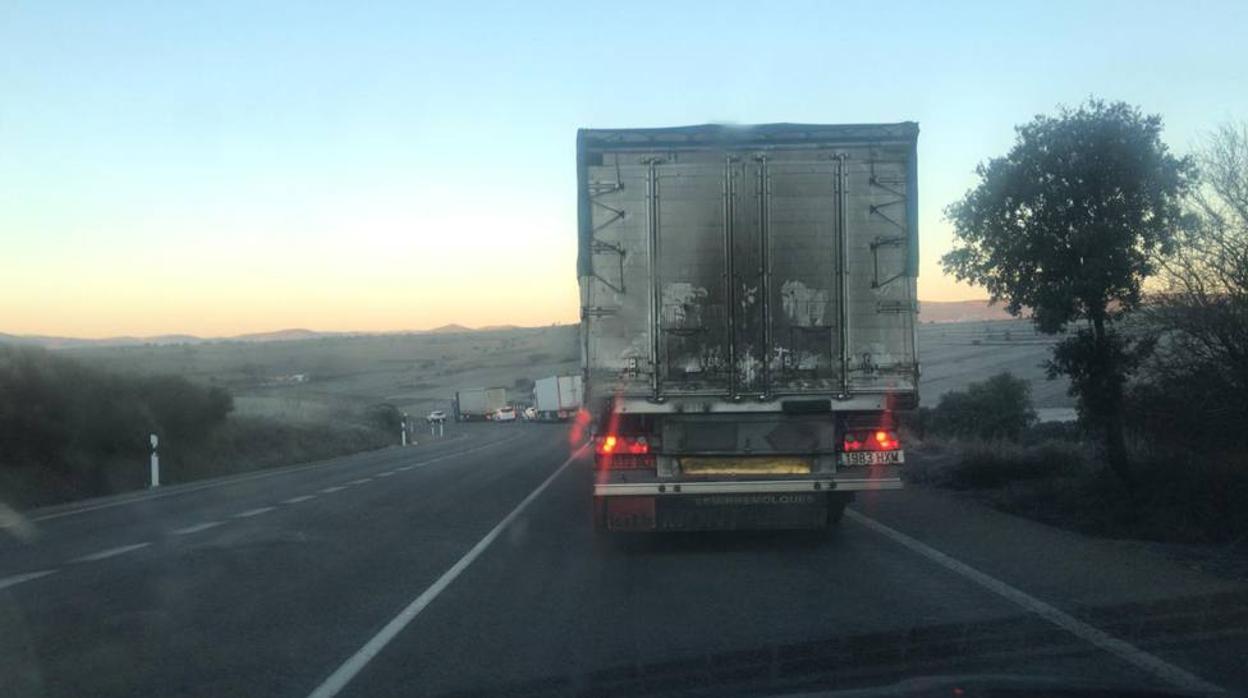 Punto de la carretera N-430 en el que ha tenido lugar el accidente