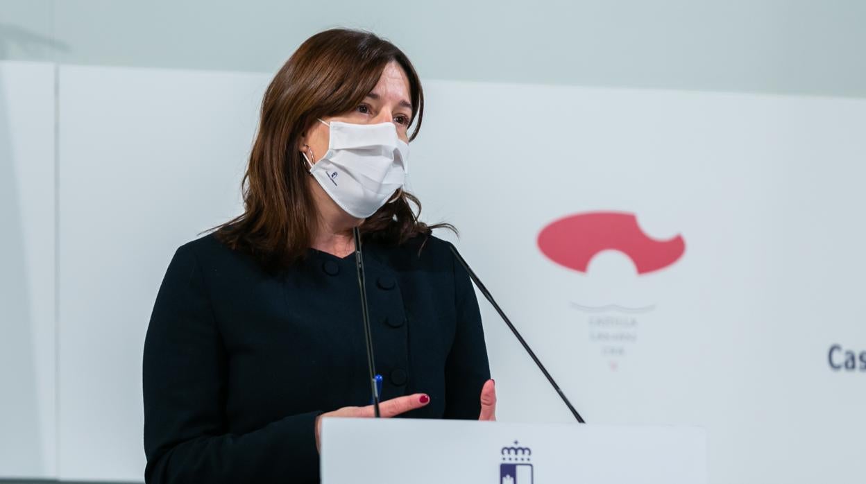 Blanca Fernández en la rueda de prensa de hoy