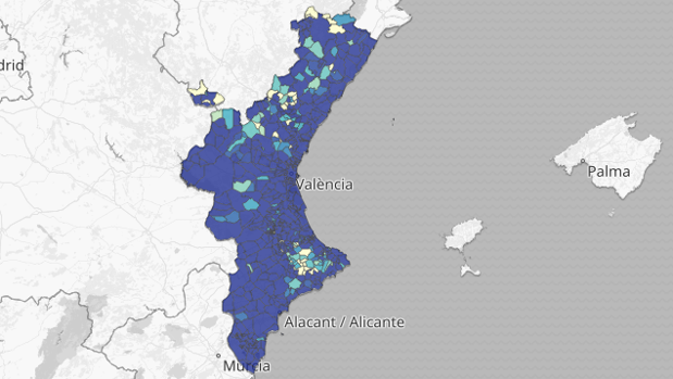 Coronavirus en Valencia: nuevos contagios en 360 municipios y 38 superan el centenar de positivos