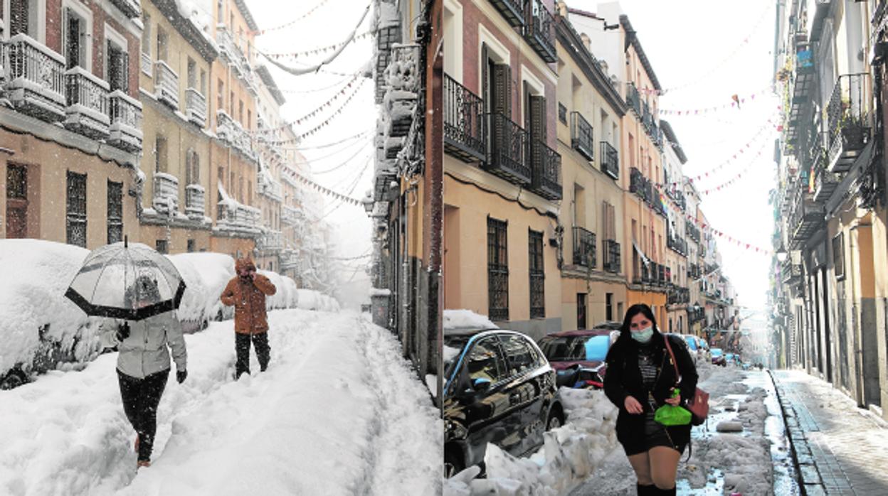 Es aspecto de la calle del Salitre, en el distrito de Centro, el pasado 9 de enero y ayer