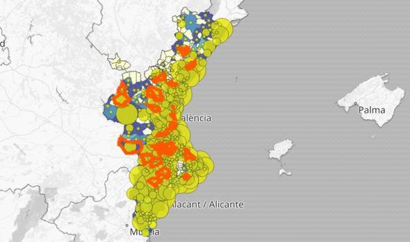 Coronavirus en Valencia: mapa y listado de los últimos rebrotes por municipios