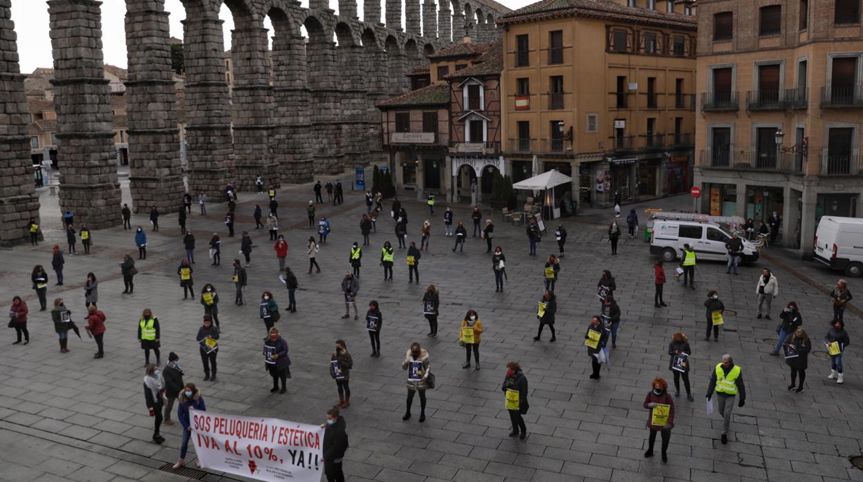 Concentración celebrada este miércoles en Segovia