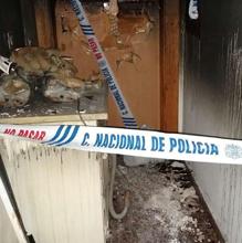 Otra de las zonas de la vivienda incendiada