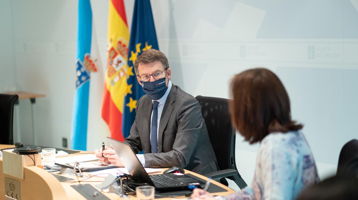 Alberto Núñez Feijóo, este jueves al frente del Consello de la Xunta