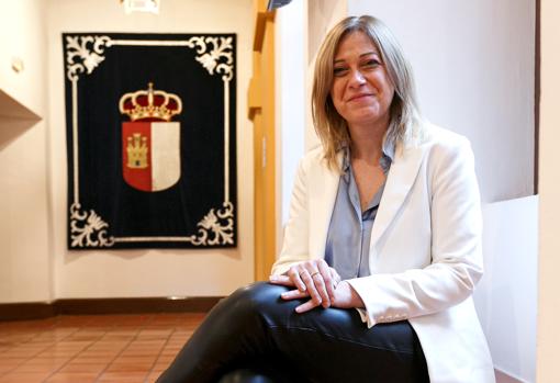 Carmen Picazo, durante la entrevista con ABC en las Cortes de Castilla-La Mancha