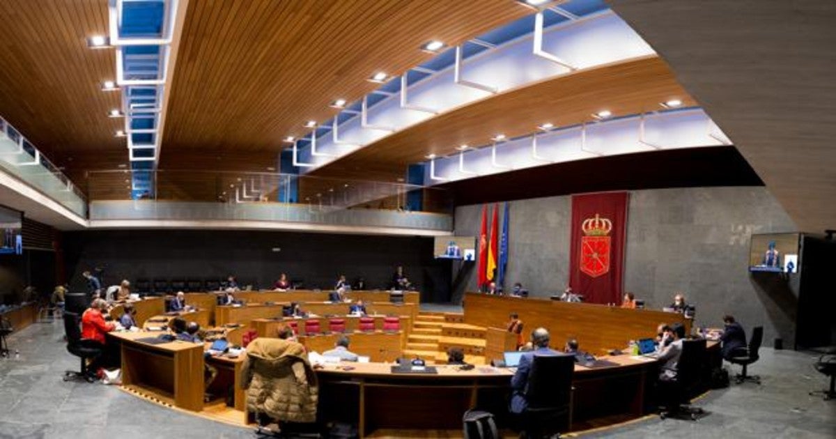 Imagen de una sesión de pleno del Parlamento de Navarra.