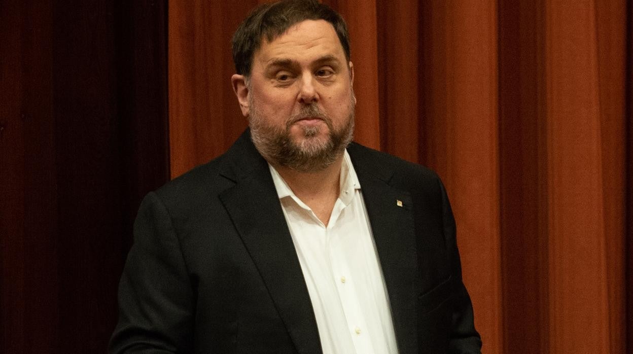 Oriol Junqueras, en el Parlament