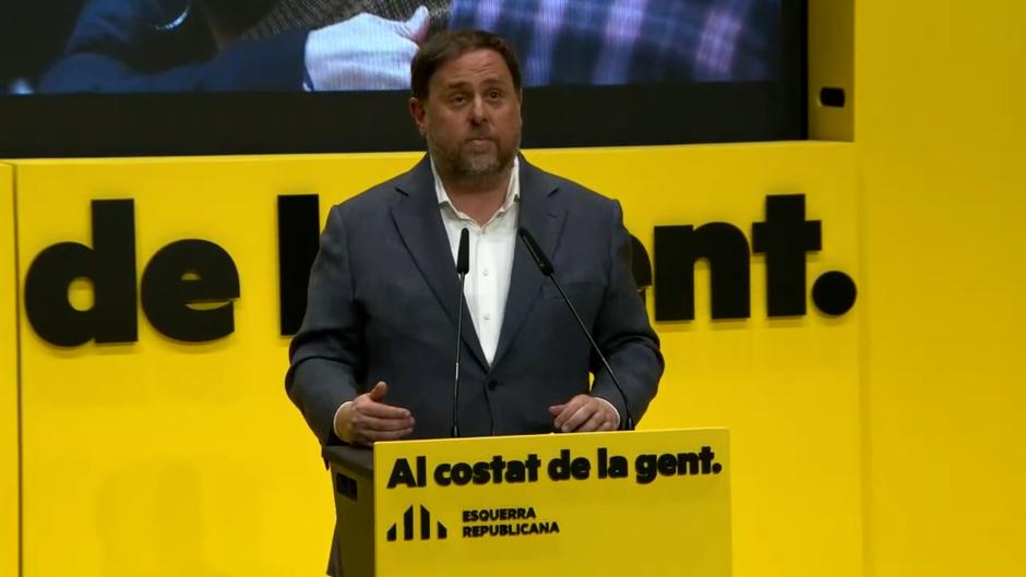 Junqueras acude a un acto de ERC doce horas después de salir de la prisión de Lledoners