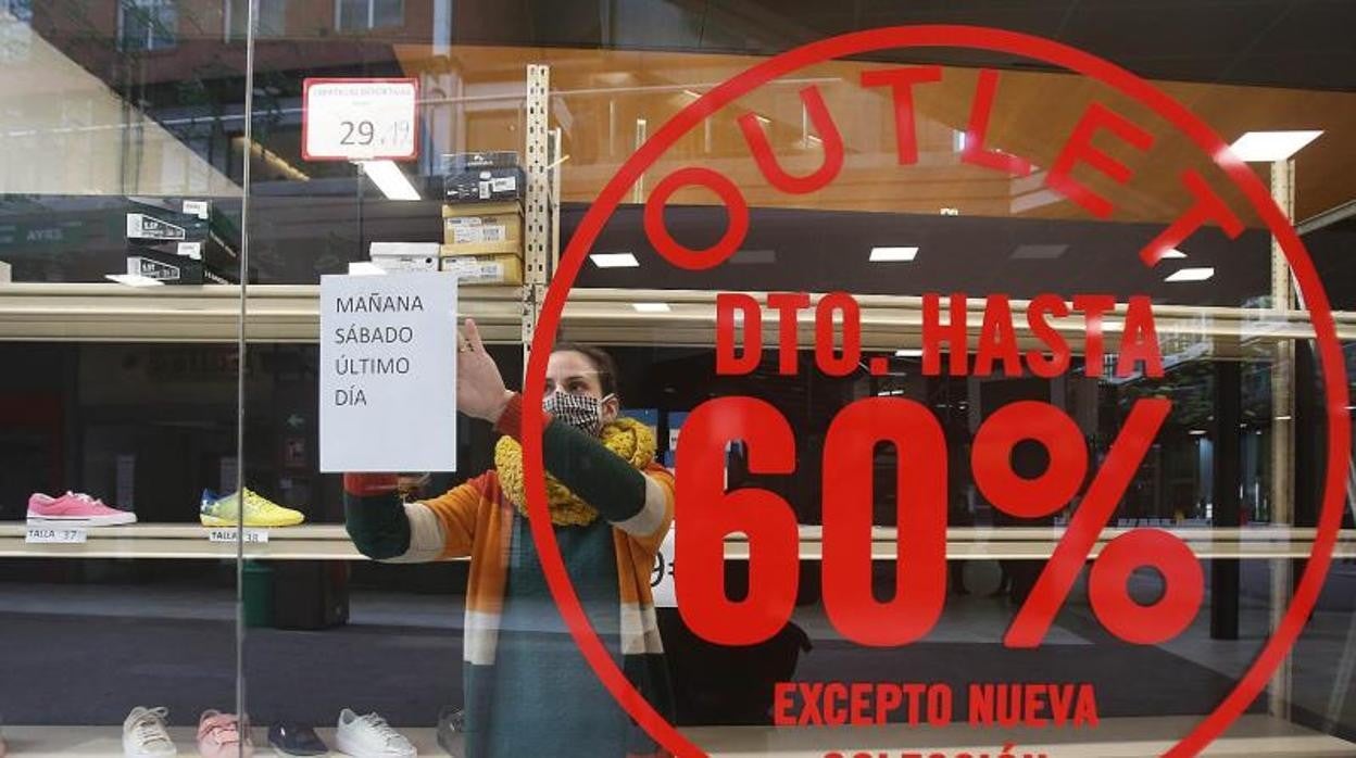 Rebajas en un comercio gallego, en una imagen reciente