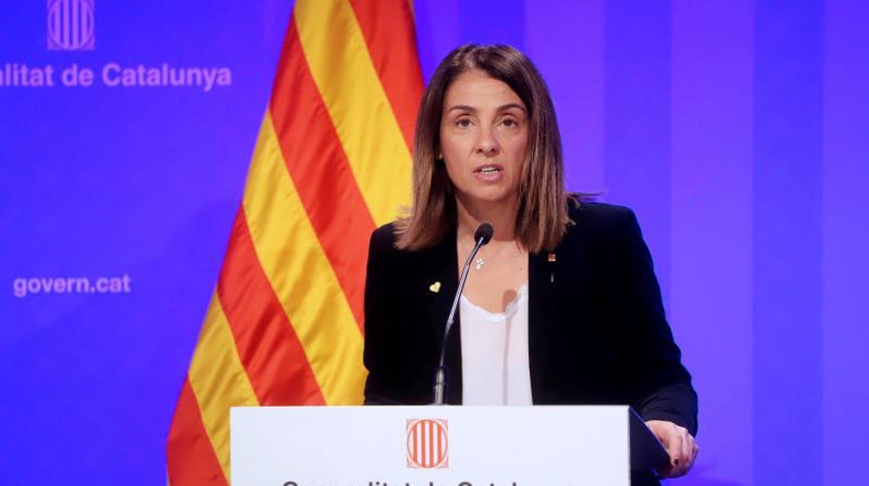 Meritxell Budó, en una rueda de prensa en el Palau de la Generalitat