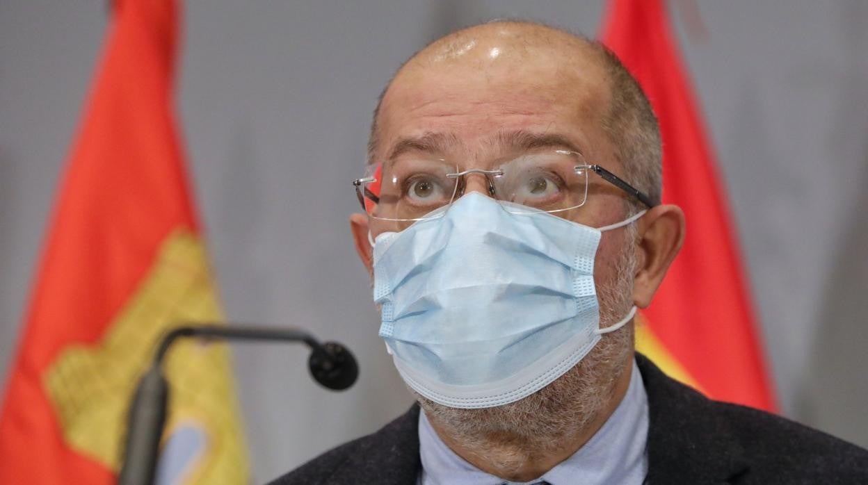 Francisco Igea, durante su intervención en una rueda de prensa tras el Consejo de Gobierno