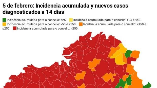 Coronavirus Galicia: descubre la incidencia y el número de casos de tu concello a las puertas del fin de semana