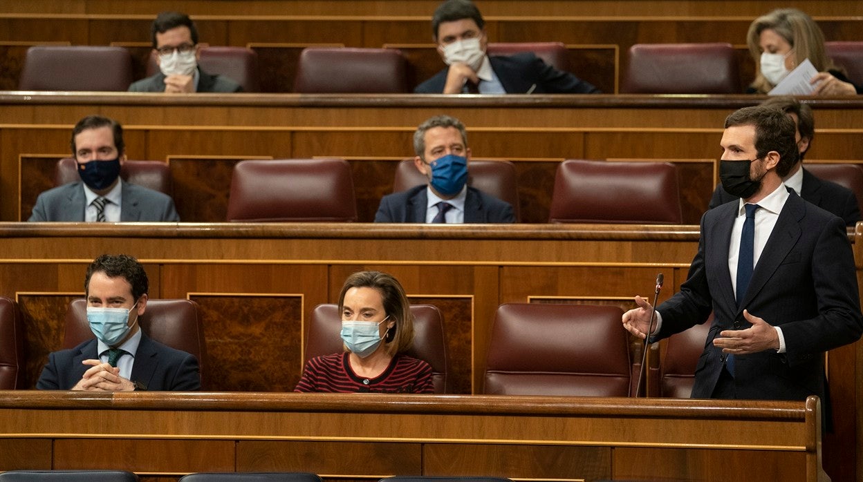 Pablo Casado, en el Pleno del Congreso