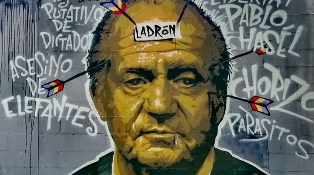 El mural con el rostro de Don Juan Carlos