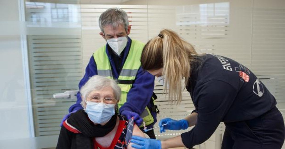 Imagen de los últimos días de vacunación de los maayores en centros residenciales.