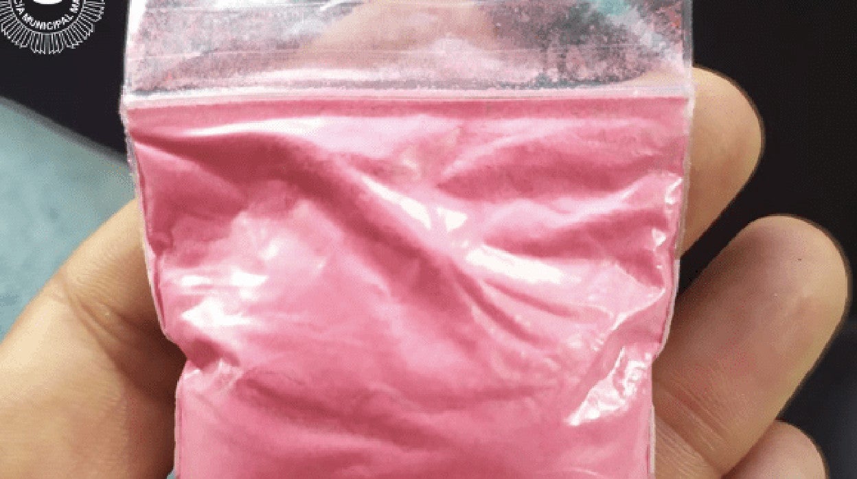 Una bolsa de cocaína rosa
