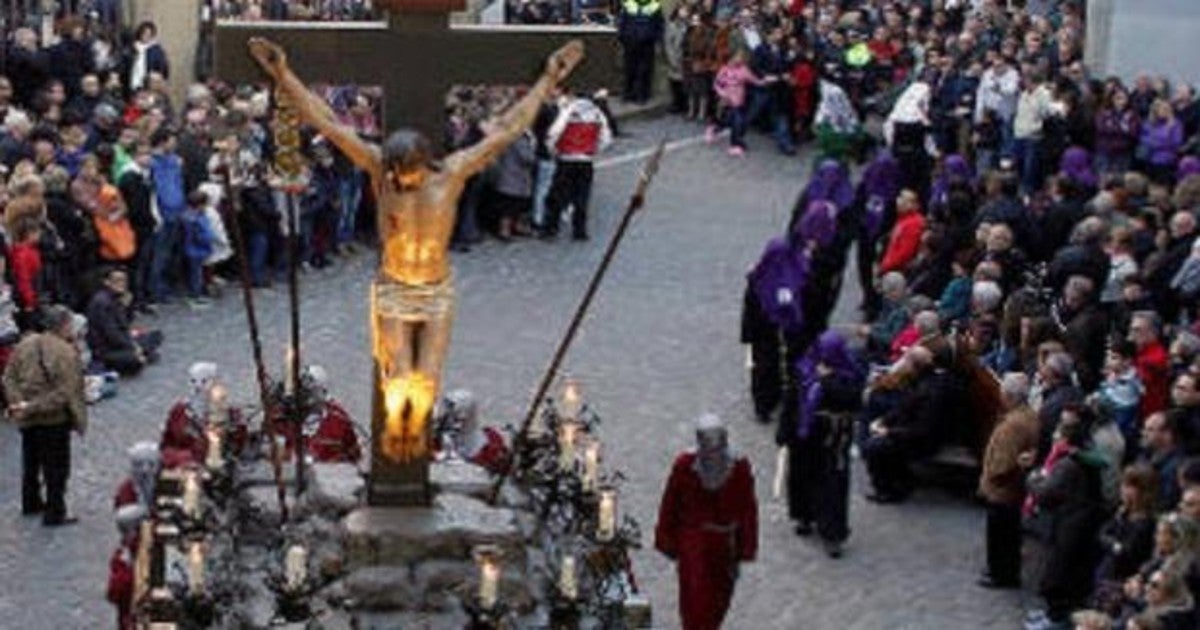 Imagen del Cristo Alzado de la procesión de Pamplona.