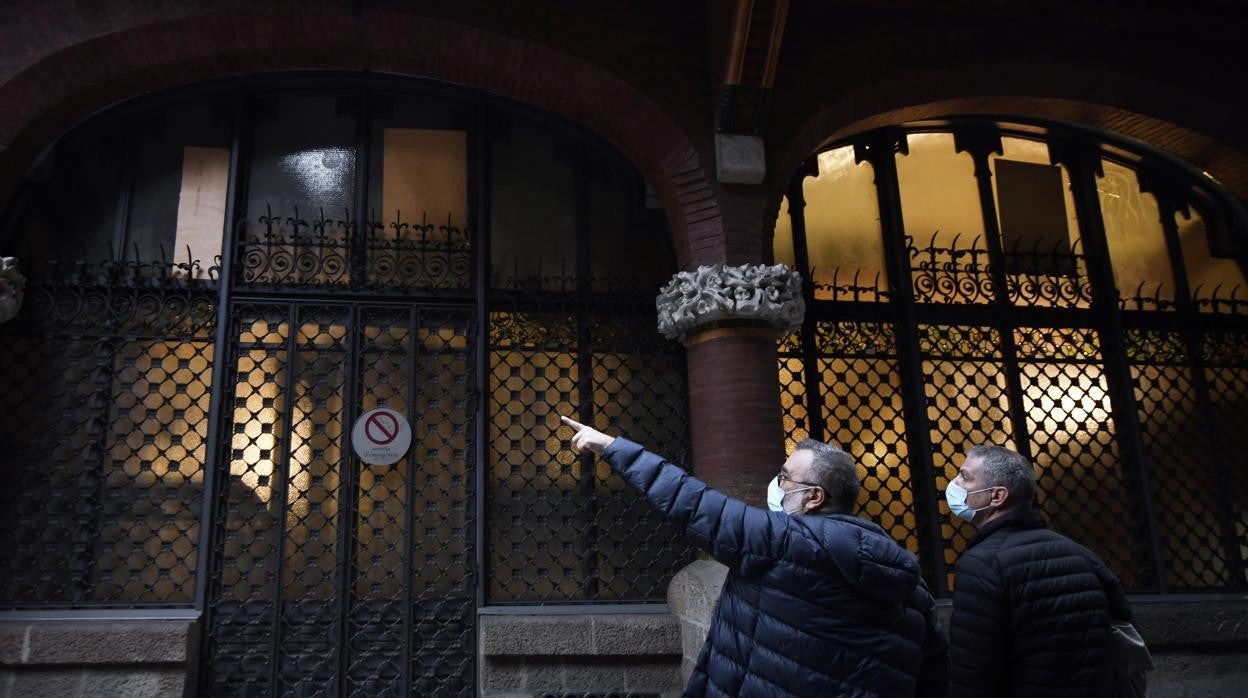 El Palau de la Música, dañado durante los altercados