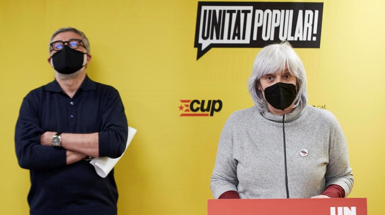 Los candidatos de la CUP en las pasadas elecciones catalanas, Dolors Sabater y Carles Riera