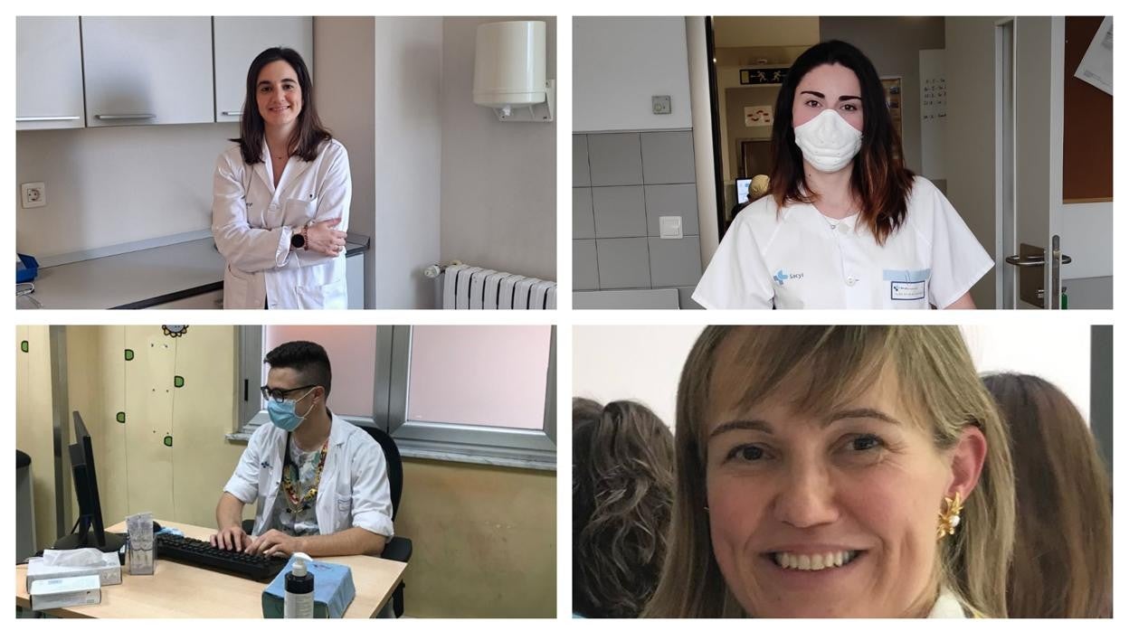 Varios médicos residentes en Castilla y León y Rosa Ibán, jefa de estudios de Formación Especializada en Valladolid