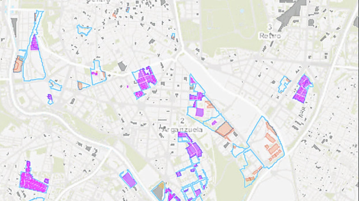 Captura del nuevovisor urbanístico del Ayuntamiento de Madrid