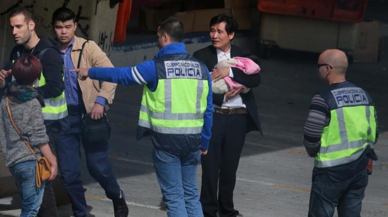 Intervención policial en el polígono Cobo Calleja, en una imagen de archivo