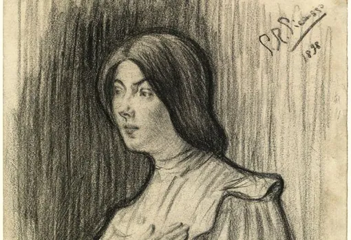 'Lola, hermana del artista, en 1898
