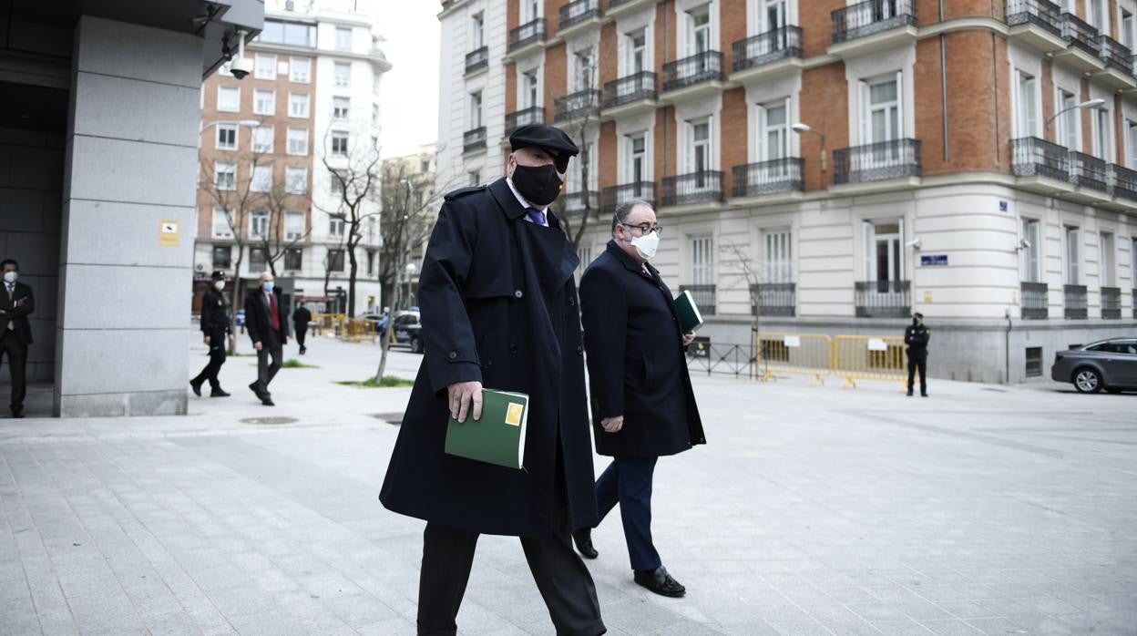 El excomisario José Manuel Villarejo, a su salida de la Audiencia Nacional
